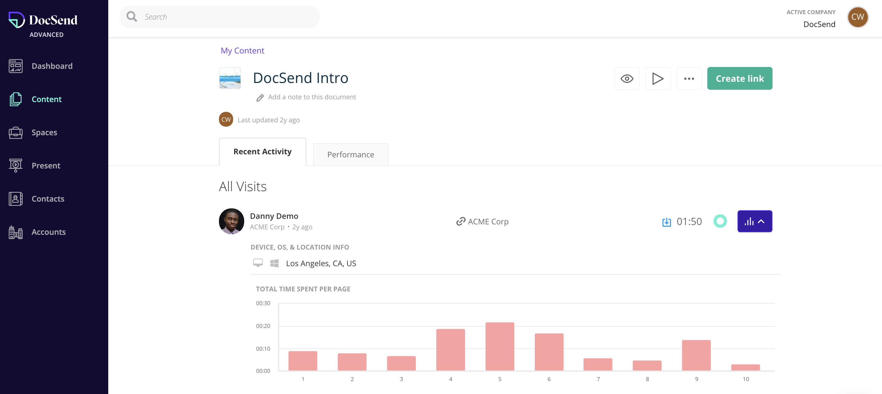 The review of DocSend data room